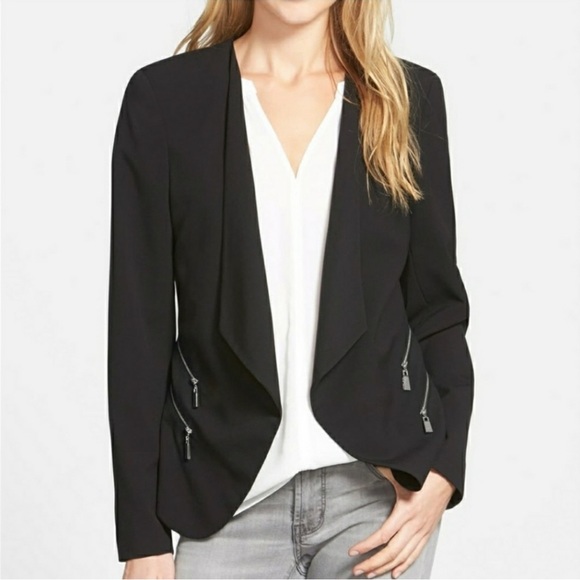 Vince Camuto black open front blazer - Picture 1 of 13